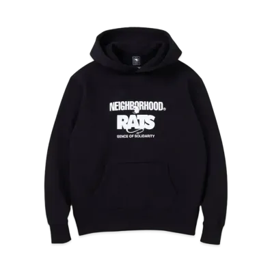 NEIGHBORHOOD x RATS 20th Hooded "Black" 242RTRTN-CSM01S / 25'SPC-0104