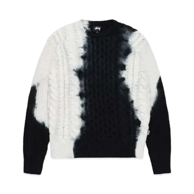 Stussy Tie Dye Fisherman Sweater "Black"