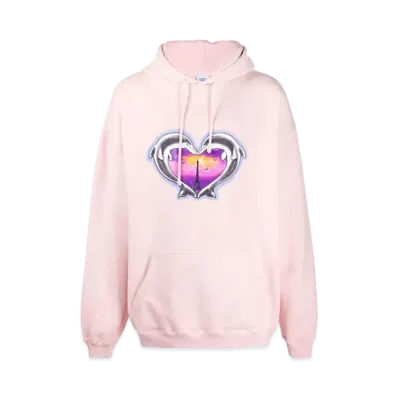 VETEMENTS Dolphins Heart Heart Heart Parker "Pink"