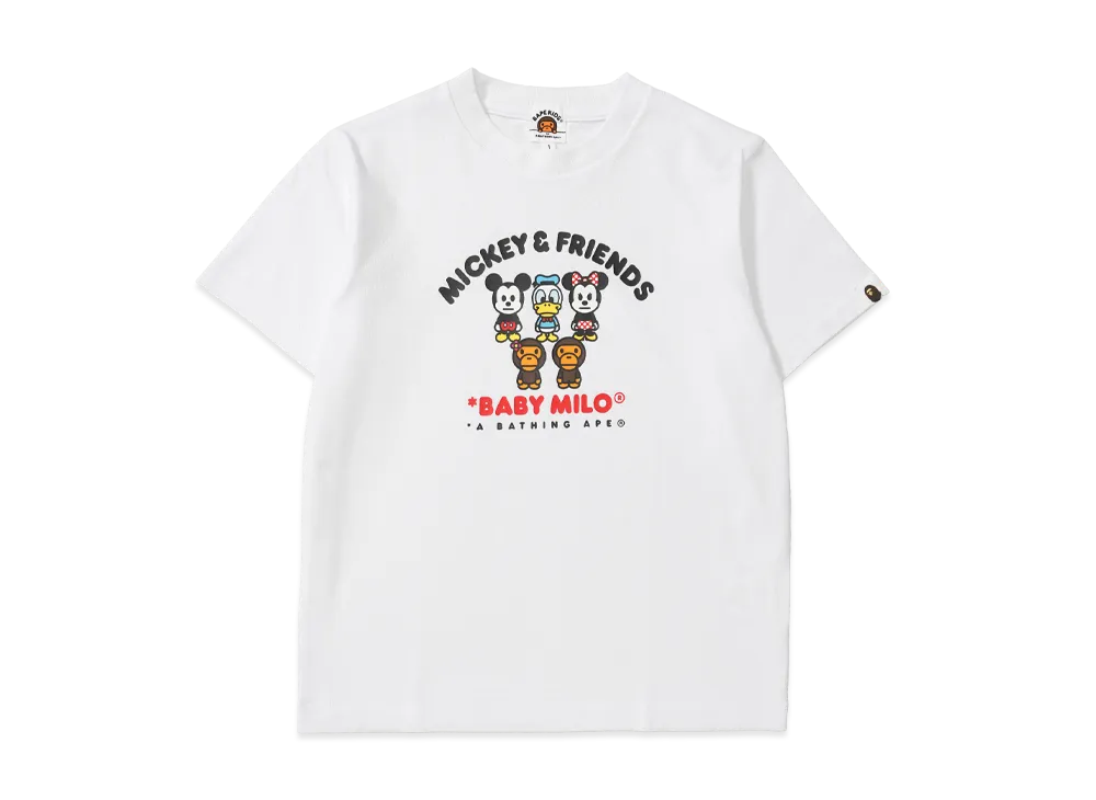 A BATHING APE x Disney Kids Mickey & Friends Baby Milo Tee "White"