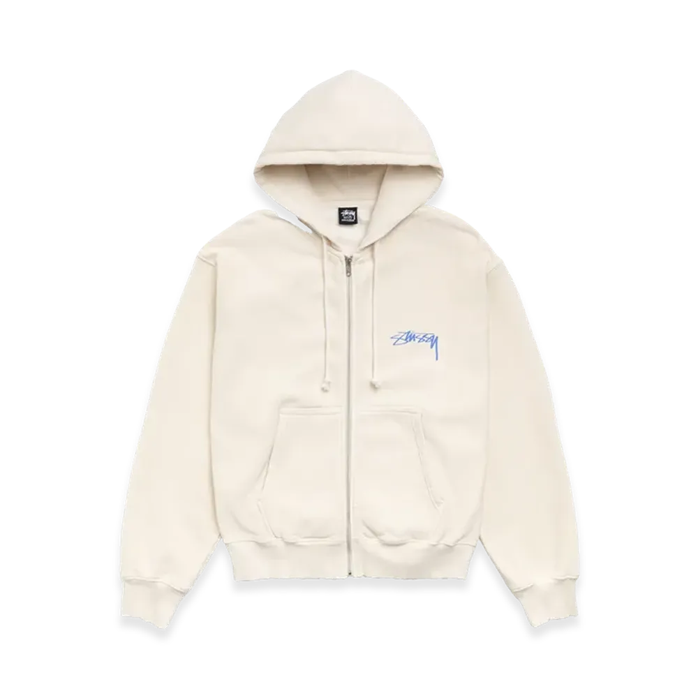Stussy Skate Stack Gar. Dyed Zip Hood "Bone"