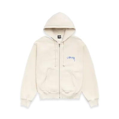 Stussy Skate Stack Gar. Dyed Zip Hood "Bone"