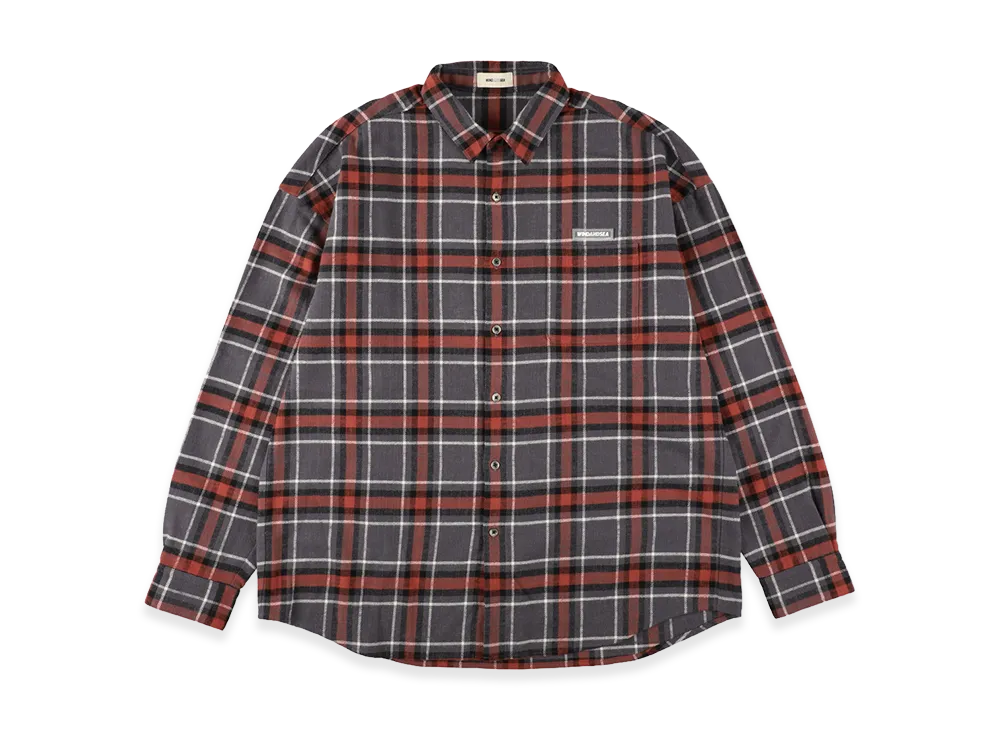 WIND AND SEA Oversized Big Logo L/S Shirt "Red"