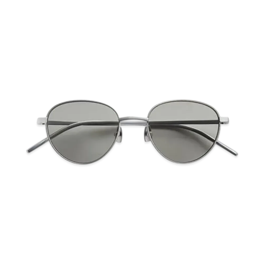 Bottega Veneta Intrecciato Panthos Sunglasses "Silver/Gray"
