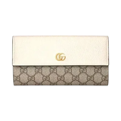 GUCCI GG Marmont Continental Wallet "Beige"