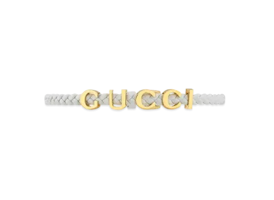 GUCCI Leather GUCCI Necklace White Leather