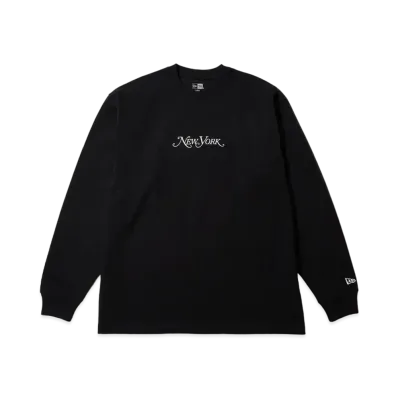 NEW ERA New York Magazine Long Sleeve Oversized Cotton T-shirt "Black"