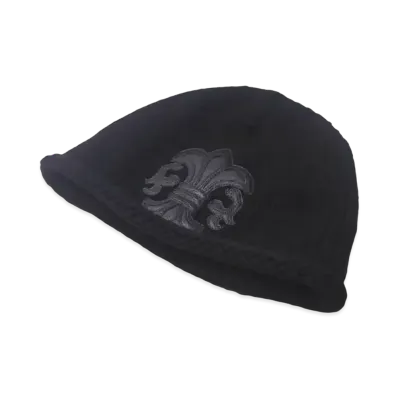 Chrome Hearts BS Fleur Crosspatch Cashmere Knit Cap Beanie "Black"