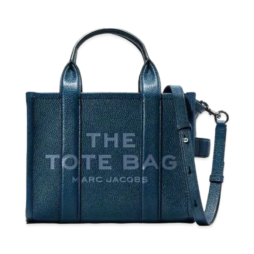Marc Jacobs The Leather Tote Bag Mini "Blue Sea"