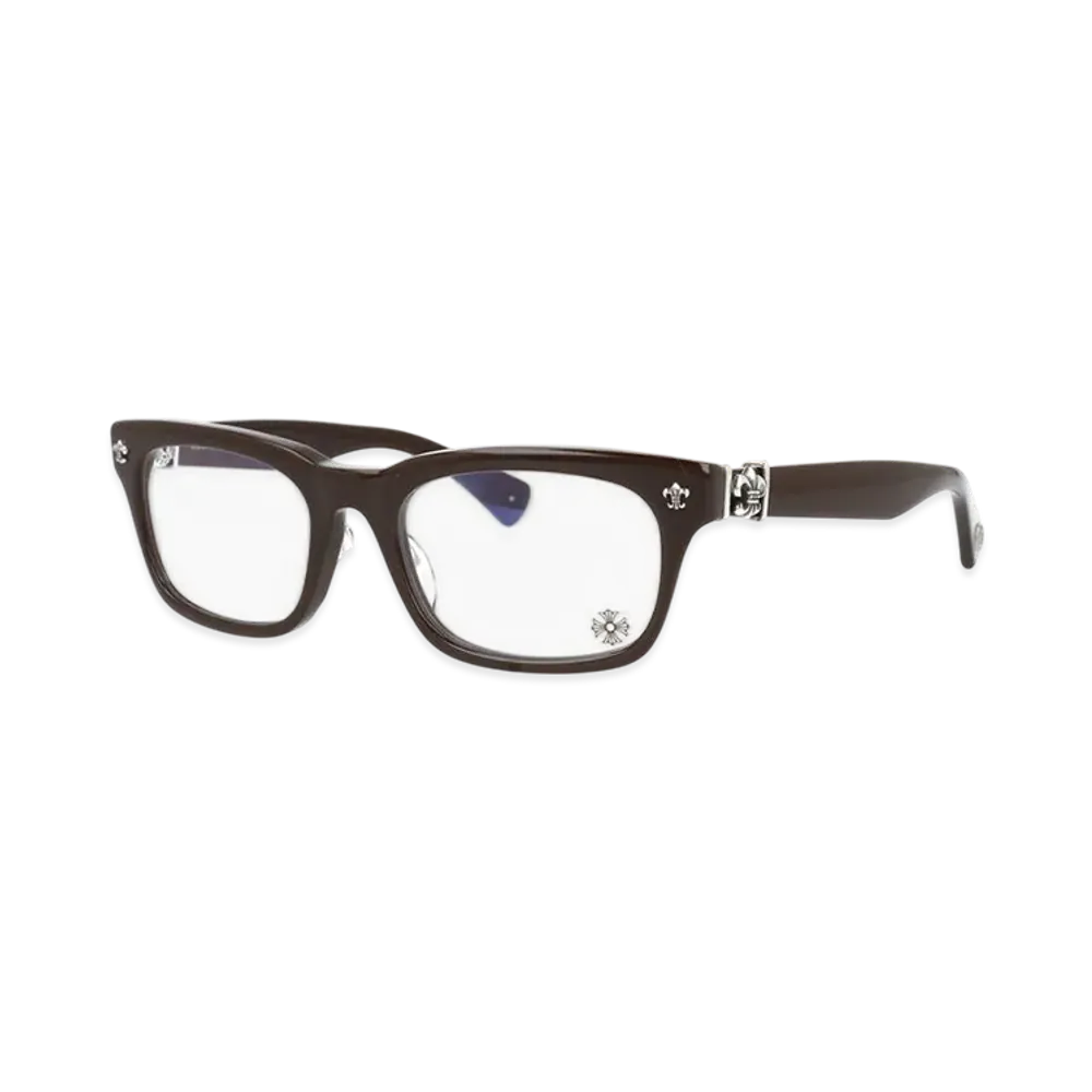 Chrome Hearts GITTIN ANY-A CLB 52 BS Flare Square Rimless Two Point Bayonetta "Classic Brown"