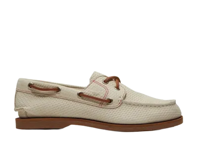 Timberland Women's Classic Leather Boat Shoes "Light Beige Nubuck"