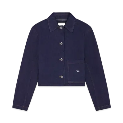 Maison Kitsune Denim Cropped Jacket "Indigo"