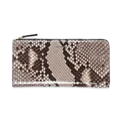 WACKO MARIA Speak Easy / Crocodile Enbossed Round Zip Long Wallet "White"