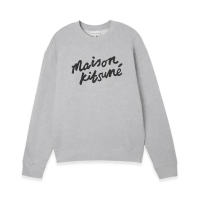 Maison Kitsune Handwriting Comfort Sweatshirt "Light Gray Melange"