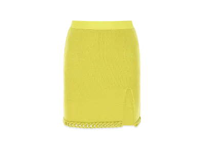 Bottega Veneta Women's Wool Mini Skirt "Acid Green"