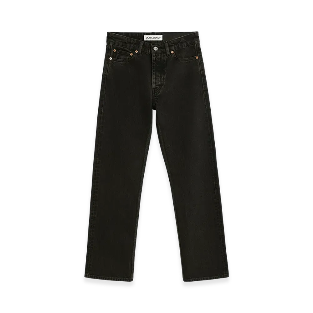 OUR LEGACY Women's Linear Cut "Kamari Black Chain Twill"