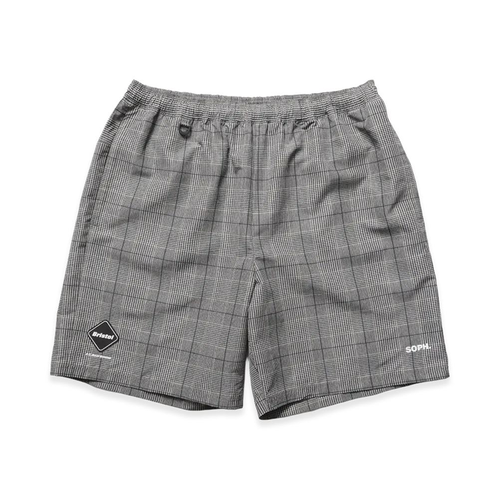 F.C.Real Bristol Plaid Practice Shorts "Gray"
