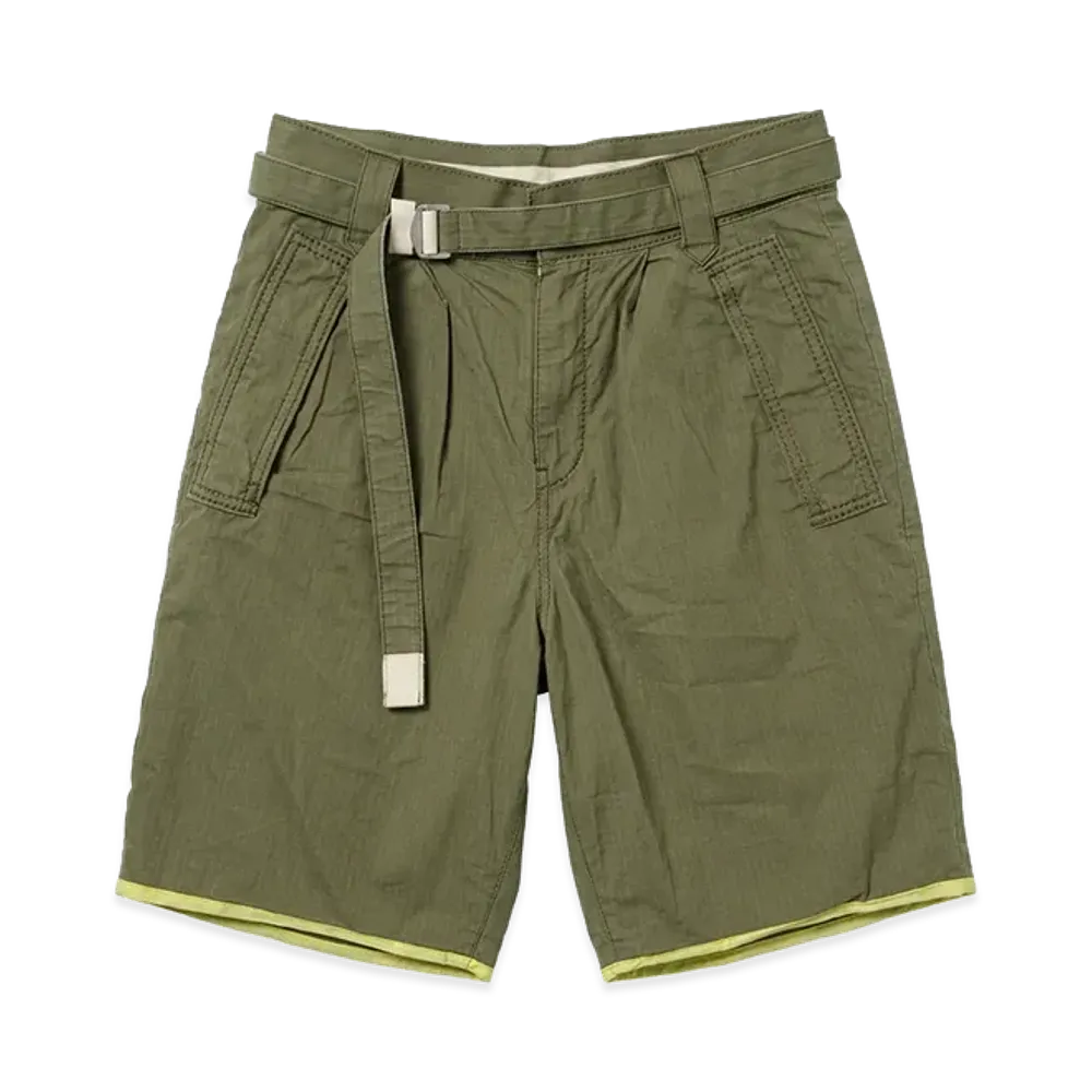 sacai Hemp Blend Shorts "Khaki"