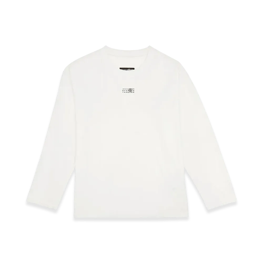 MM6 Maison Margiela Men's Long Sleeve Numeric Signature T-Shirt "White"