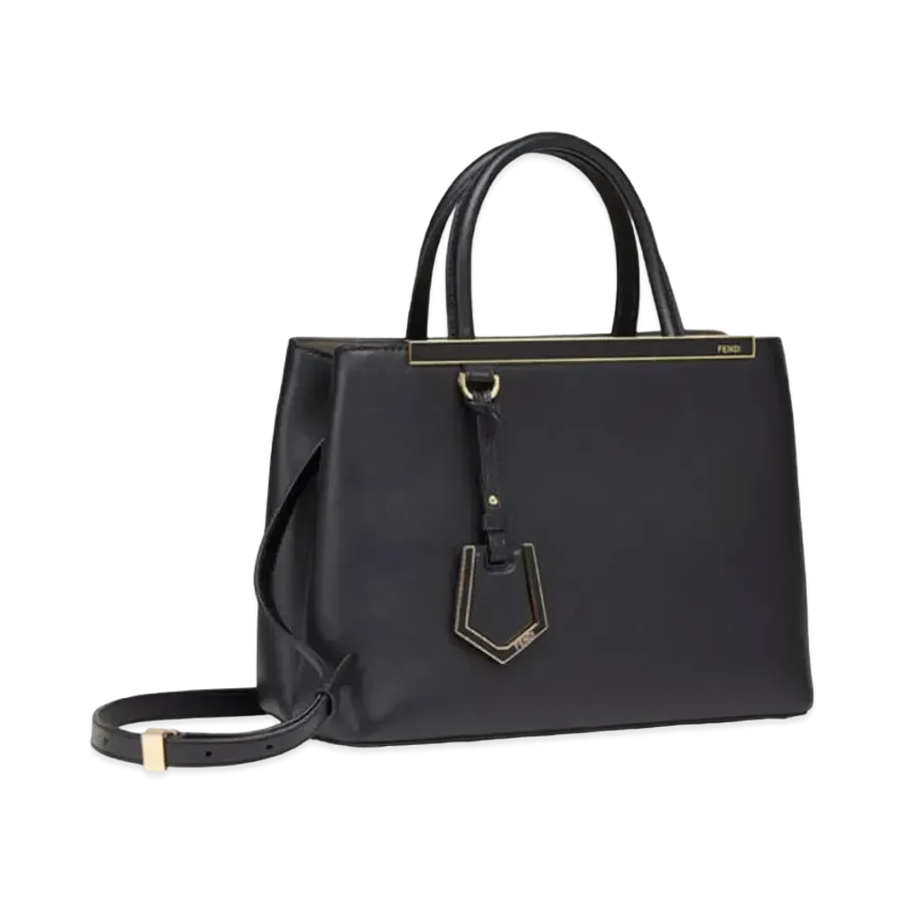 FENDI 2Jours Leather 2WAY Bag "Black"