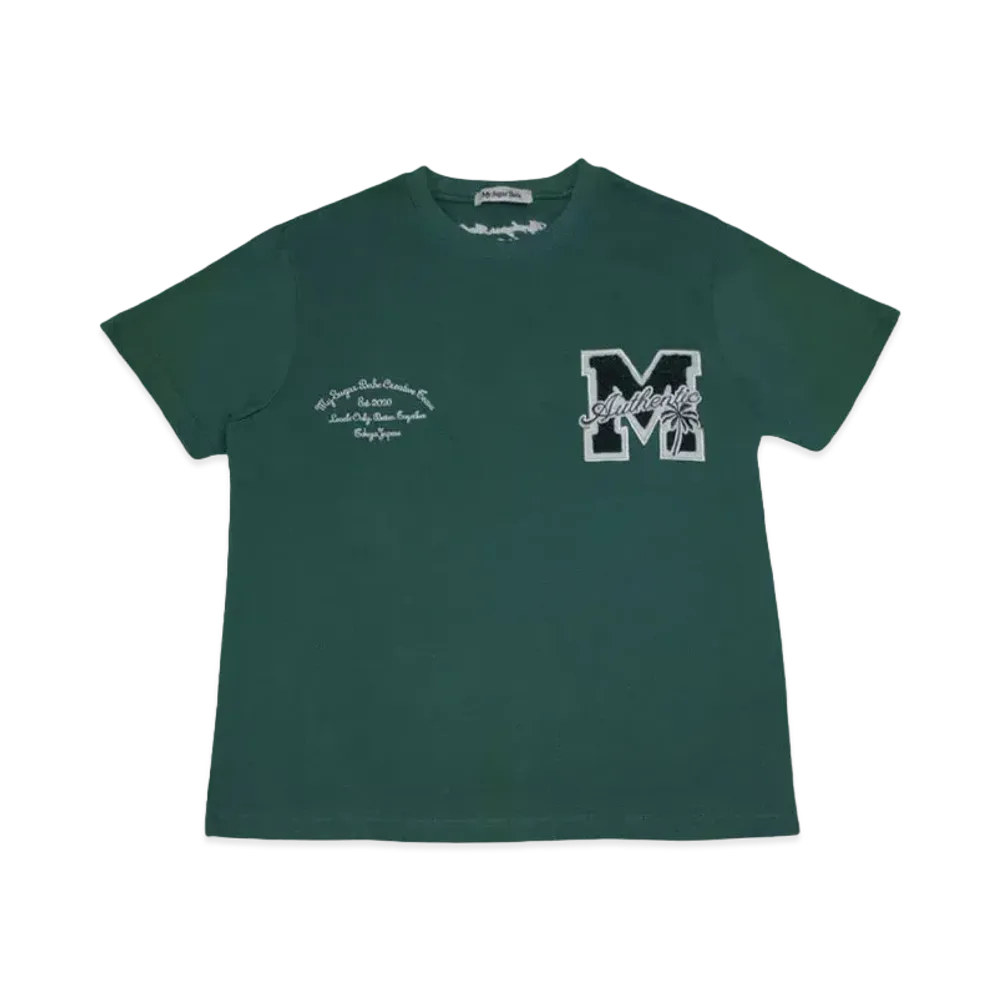 My Sugar Babe M college logo wappen tee "Green"