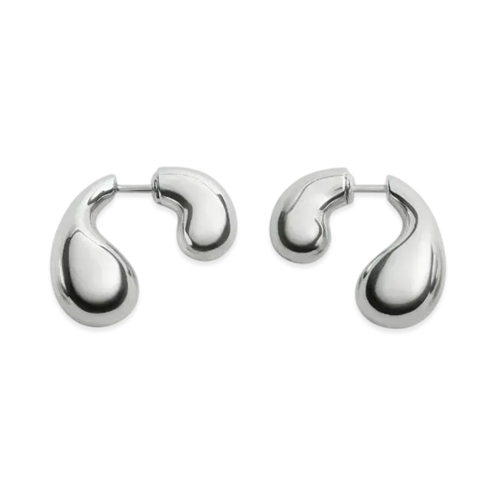 Bottega Veneta Mini Drop Earrings "Silver"