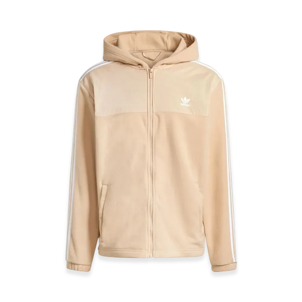 adidas Adicolor Three Stripes Teddy Fleece Hoodie "Magic Beige"
