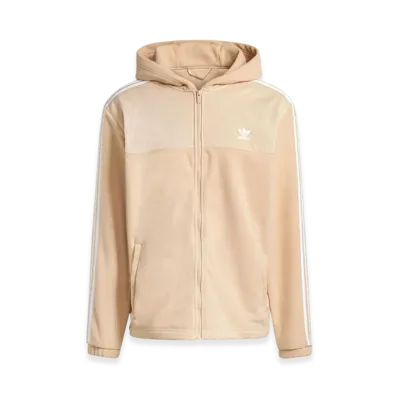 adidas Adicolor Three Stripes Teddy Fleece Hoodie "Magic Beige"