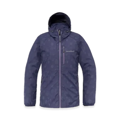 mont-bell Women's Wind Blast Print Parka "Purple"