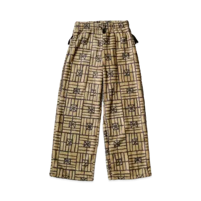 KAPITAL Fork Domino Fleece Easy Straight Pants "Beige"