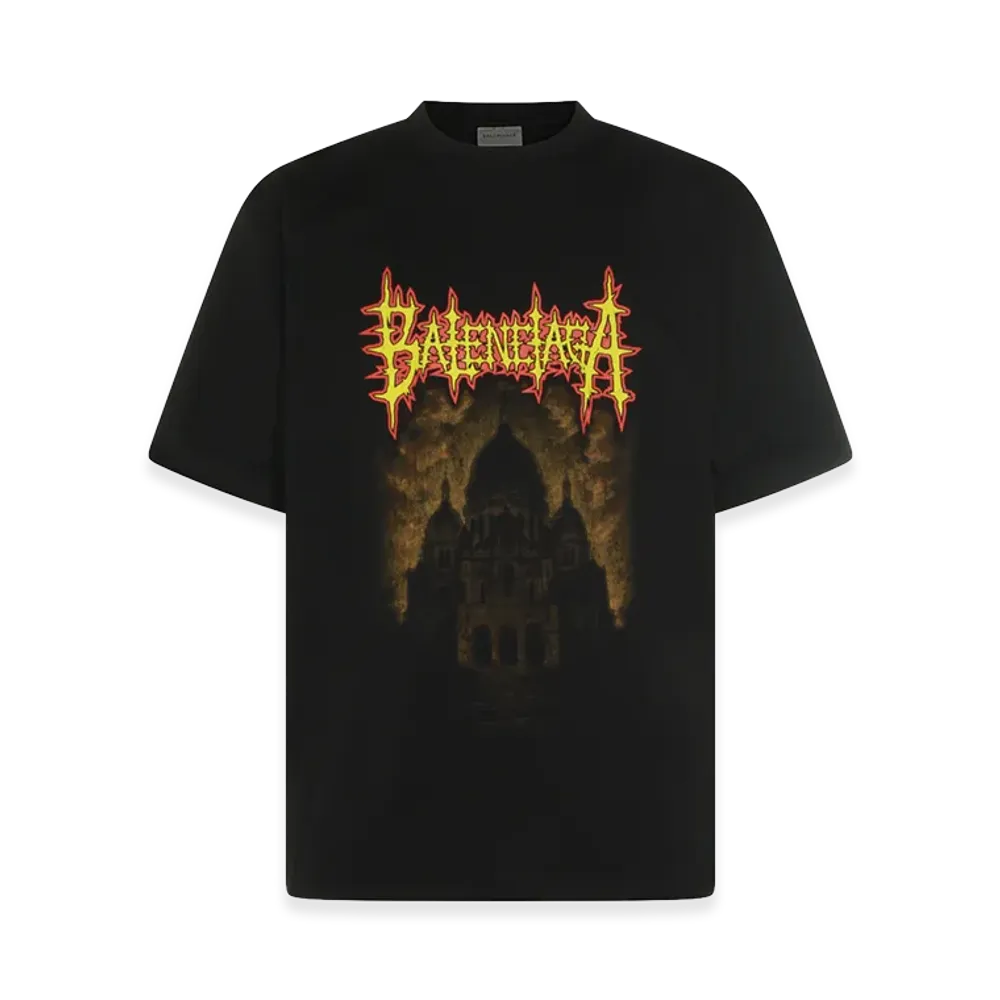 BALENCIAGA Crew-Neck T-Shirt With Logo "Black"
