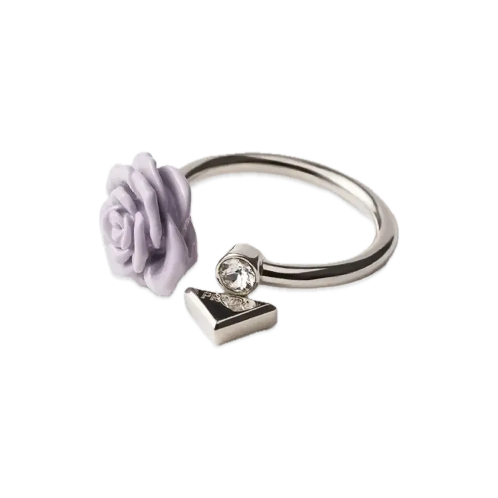 PRADA Enamel Metal Ring "Pastel Purple"