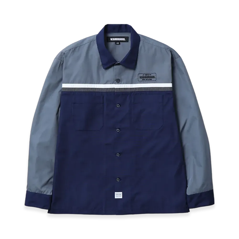NEIGHBORHOOD Classic Work Bicolor Shirt LS "Navy"