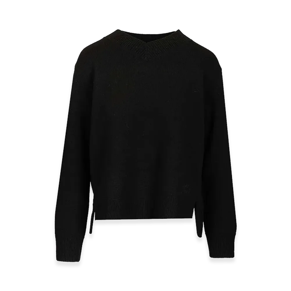 Maison Kitsune Women's Merino Wool Sweater "Black"