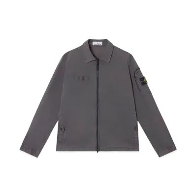 Stone Island 1200003 Organic Stretch Broken Twill Cotton Old Effect "Charcoal Gray"