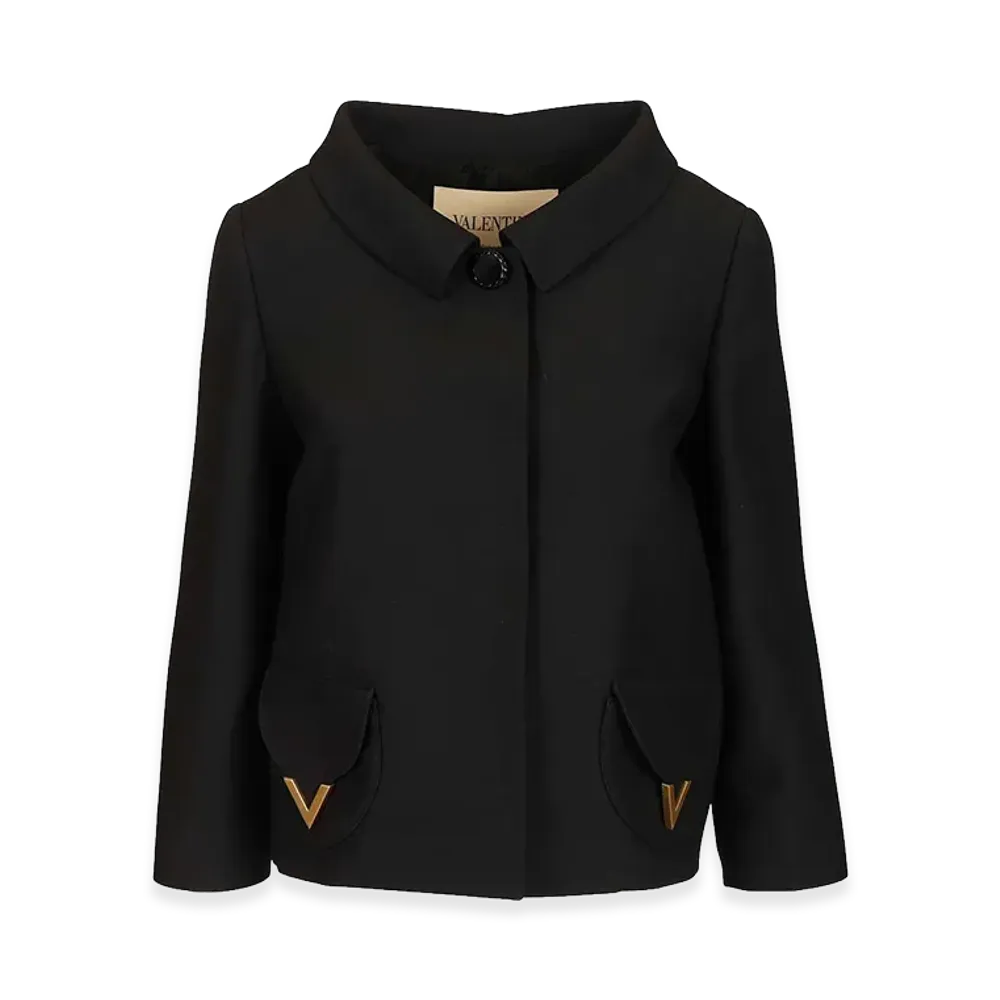 Valentino Women's Crepe Jacket "Black"