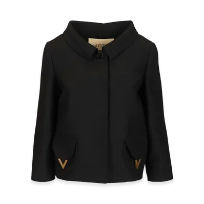 Valentino Women's Crepe Jacket "Black"