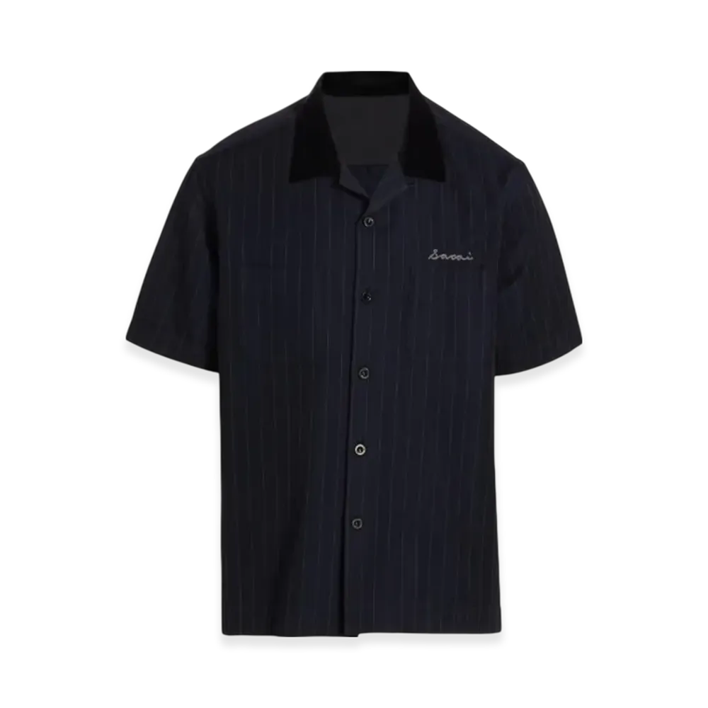 sacai Chalk Stripe Shirt "Navy"