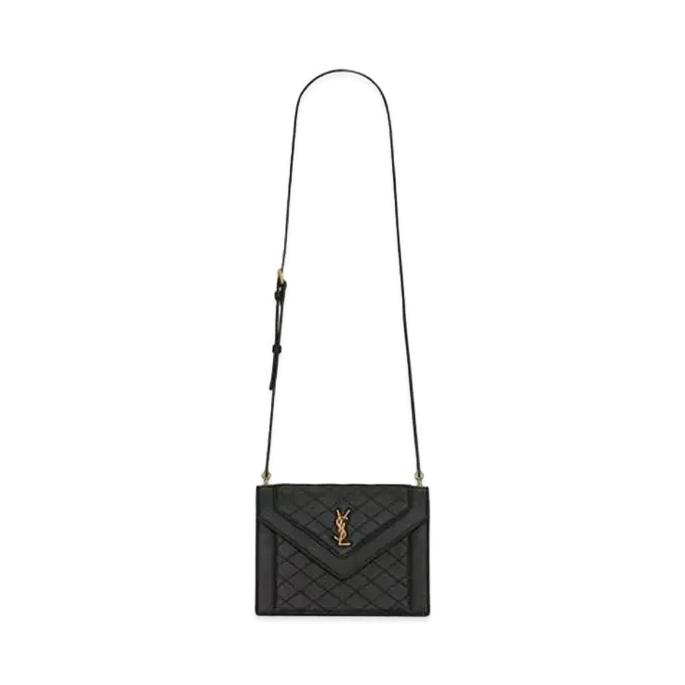 SAINT LAURENT Gaby Mini Satchel In Quilted Lambskin "Black"