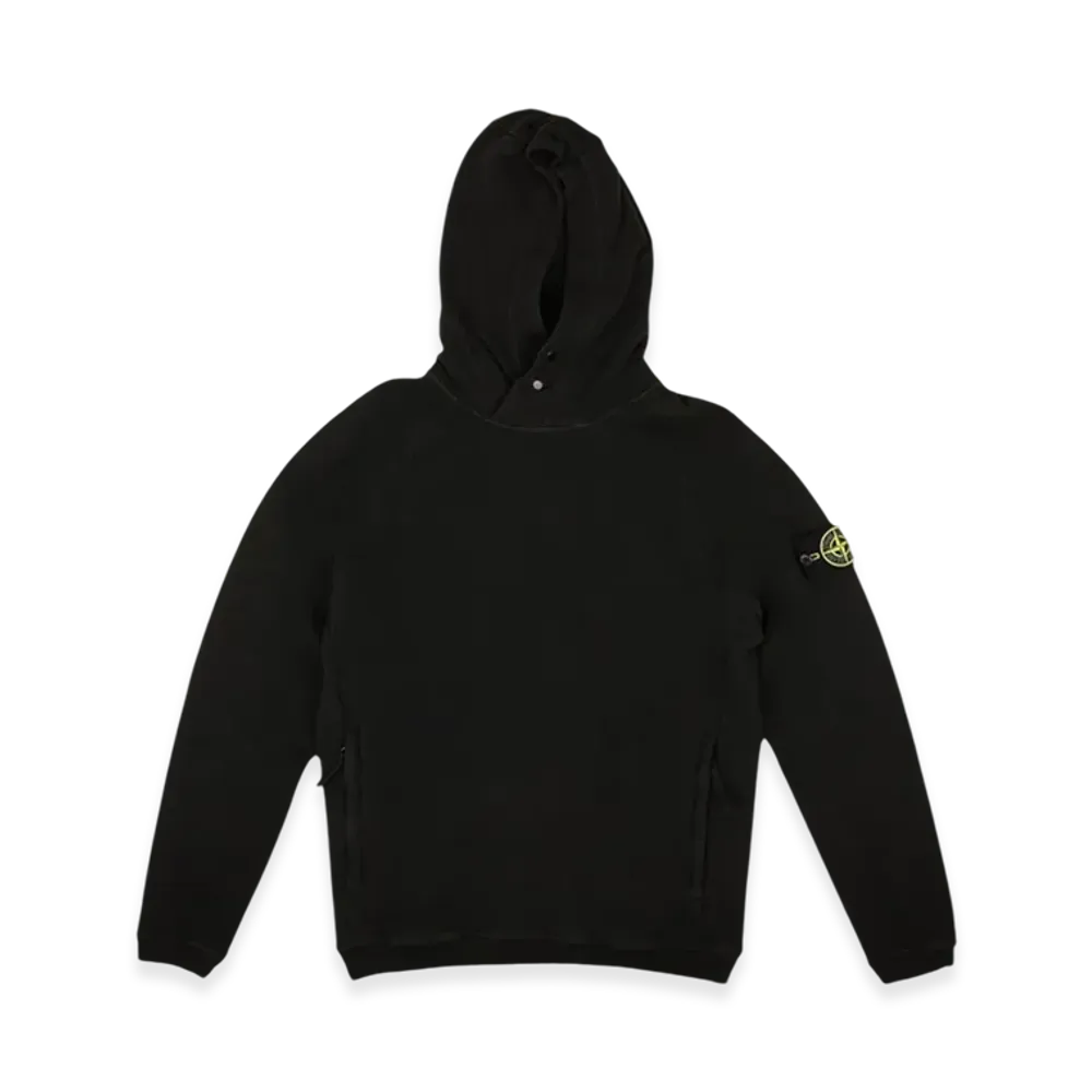 Stone Island 61051 Logo Pullover Hooded Sweatshirt - 22FW "Black"