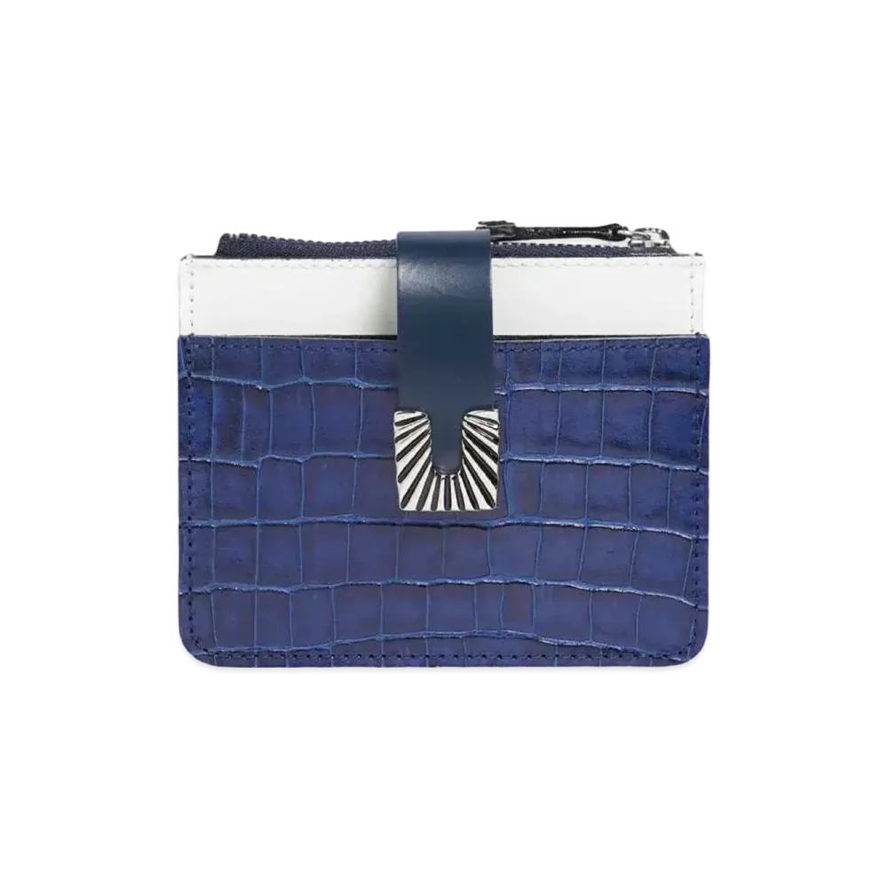 TOGA VIRILIS Leather wallet square tip "BLUE"