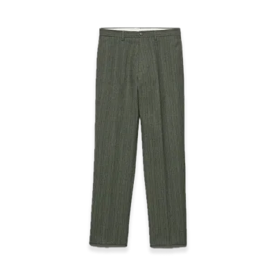 PRADA Pinstripe Wool Blend Pants "Salvia Green"