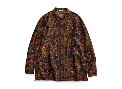 NICENESS P.Jamet Graphic Scarf Open-Collar Shirt "Black"