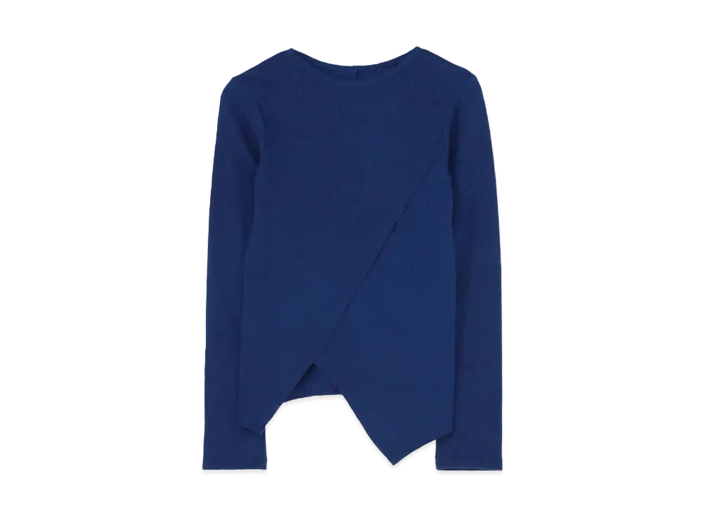 Yohji Yamamoto AIRY SPUN MILLED PS HEM ZIG-ZAG RN "Navy"