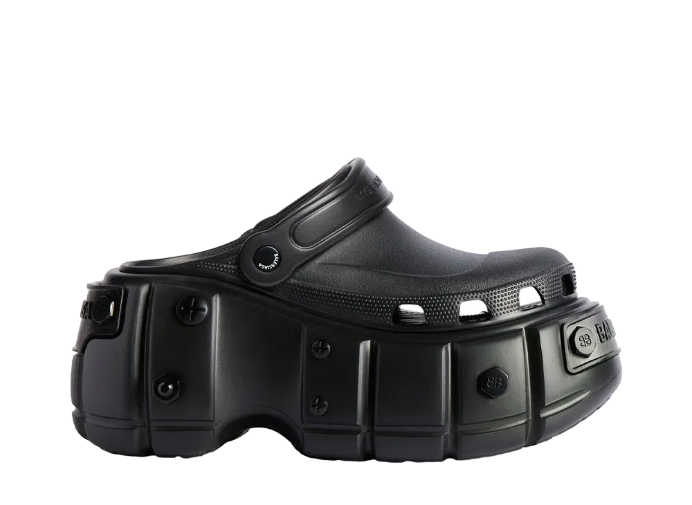 BALENCIAGA Women's HardCrocs Mule "Black"