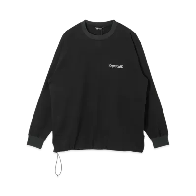 Optstuff Drawstring Long Sleeve T-Shirt "Black"