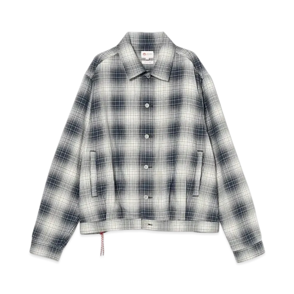 BEAMS Indigo Ombre Check Blouson "Blue"
