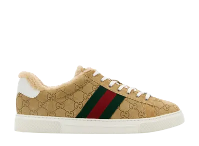 GUCCI Camel Suede Ace Sneakers "Camel"