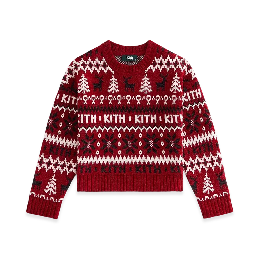 Kithmas Kids Fair Isle Chenille Crewneck "Allure"