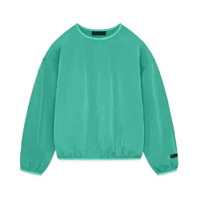 FEAR OF GOD ESSENTIALS Crinkle Nylon Pullover Crewneck "Mint Leaf"
